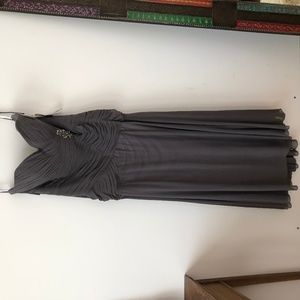 Grey Mermaid Tulle Evening Gown by Serena